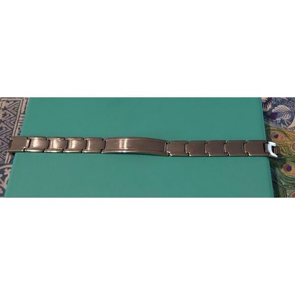New Men's Stainless Steel Engraveable ID Link Bracelet - Picture 1 of 2